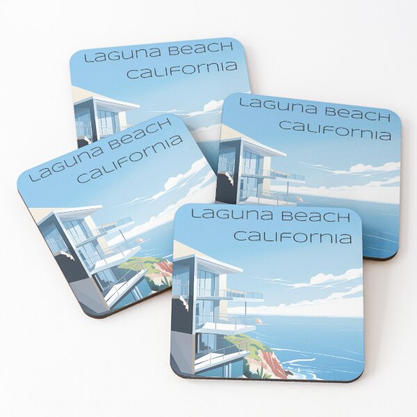Item preview, Laguna Beach, Midcentury modern, modern, Digital Illustration, Surf, Travel designed and sold by EVAWCollection.
