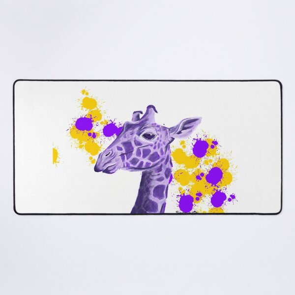 Item preview, Regal Amethyst Grace: Majestic Purple Giraffe Illustration designed and sold by Superdoodledo.