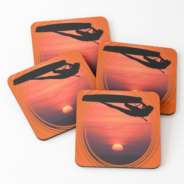 Item preview, Kitesurfer Freestyle Action Black Silhouette Sunset designed and sold by taiche.