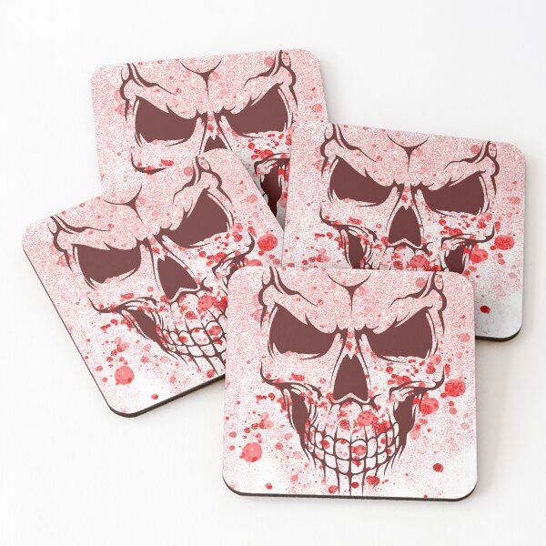 Item preview, Skull with blood droplets for Halloween. designed and sold by ValsCrazyCats.