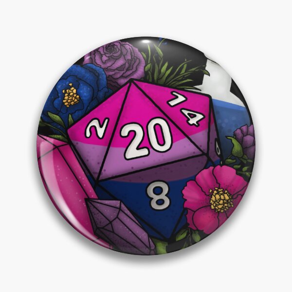 Artikelvorschau, Pride Bisexual D20 Tabletop RPG Gaming Würfel entworfen und verkauft von RYANFRAZI.