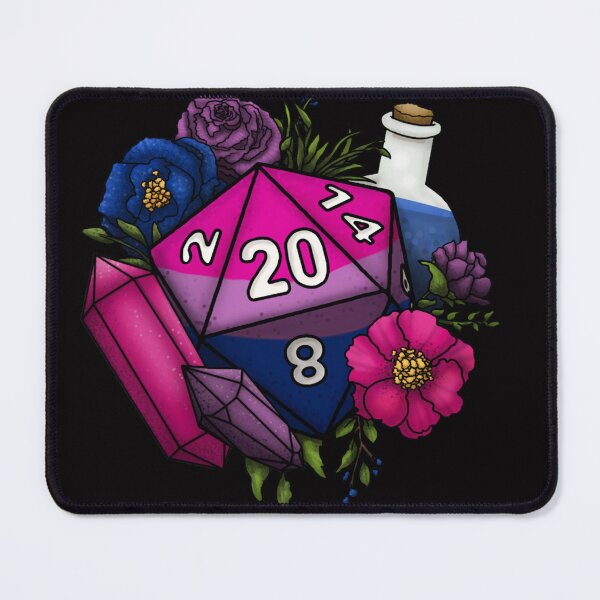 Item preview, Pride Bisexual D20 Tabletop RPG Gaming Dice  designed and sold by RYANFRAZI.