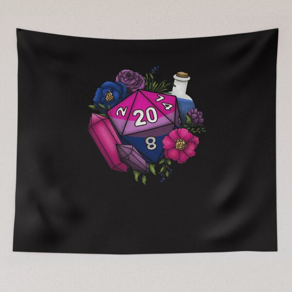Item preview, Pride Bisexual D20 Tabletop RPG Gaming Dice  designed and sold by RYANFRAZI.