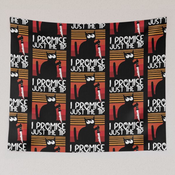Item preview, Just The Tip I Promise | Halloween Funny Black Cat designed and sold by Qudkin.