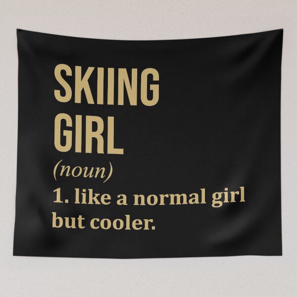 Item preview, Skiing Girl Definition in Gold designed and sold by XCIV.