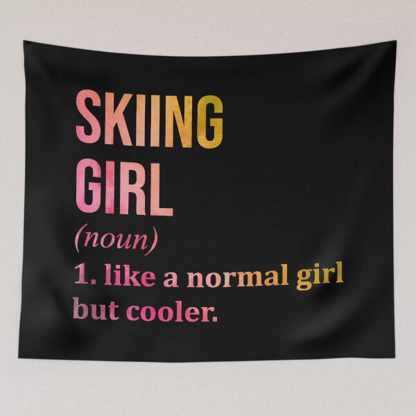 Item preview, Skiing Girl Definition in Watercolor designed and sold by XCIV.