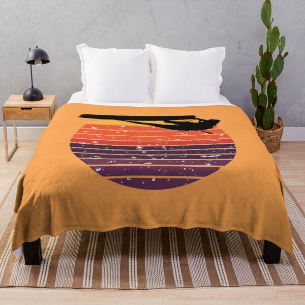 Item preview, Kitesurfer Freestyle Action Black Silhouette Retro Sunset designed and sold by taiche.