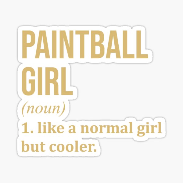 Vista previa del artículo con la obra «Definición de niña de paintball en oro», diseñado y vendido por XCIV.