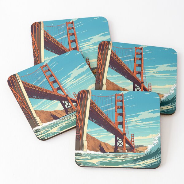 Item preview, San Francisco Fort Point Golden Gate Digital Illustration designed and sold by EVAWCollection.