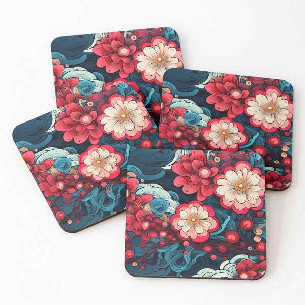 Item preview, Romantic Floral With Ocean Waves and A Touch of Cherries designed and sold by MapleTArts.