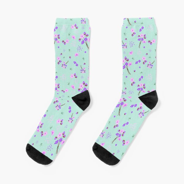 Spring Bouquet Purple Socks