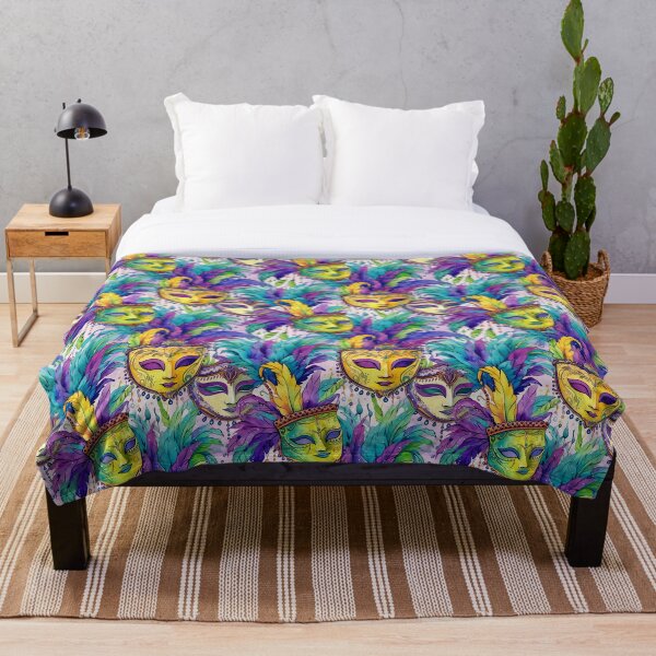 Aperçu de l'œuvre Mardi Gras La Nouvelle-Orléans Aquarelle Seamless Pattern créée et vendue par PutsGroup.