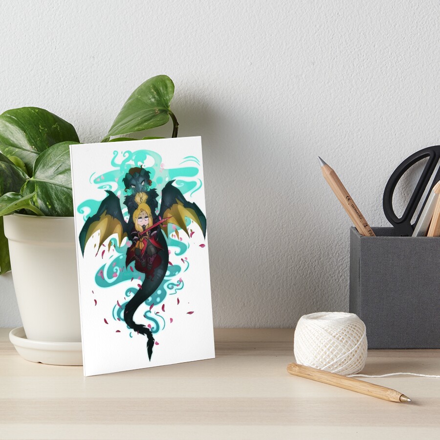 "FF14 FFXIV Shinryu and Zenos yae Galvus" Art Board Print by