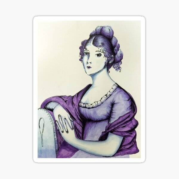 The Purple Lady of 1803 Sticker