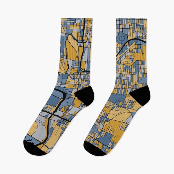 Artikelvorschau, Indianapolis-Kartenmuster in Blau und Gold entworfen und verkauft von PatternMaps.