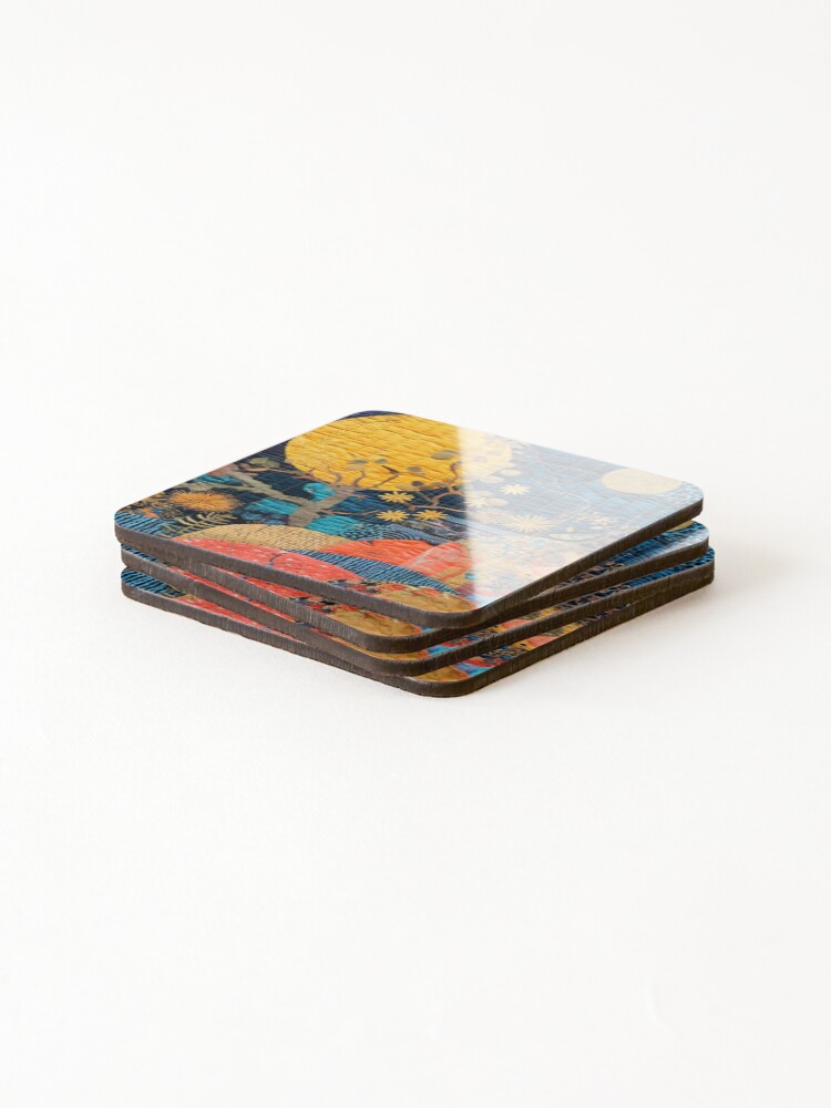 Thumbnail 4 of 5, Coasters (Set of 4), Patchwork Pattern designed and sold by FineArtsPro.