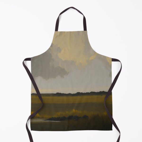 Item preview, River Grasslands Minimalist Landscape Painting Melbourne designed and sold by druidwolfart.