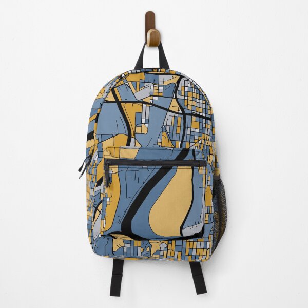 Item preview, Kansas City Map Pattern in Blue & Gold designed and sold by PatternMaps.