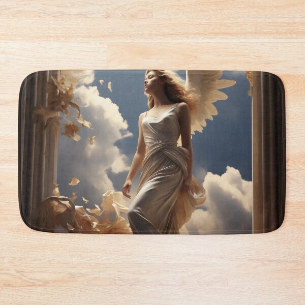 Item preview, Ethereal Ascent: Person on Heaven's Staircase Amidst Columns, Sky, and Clouds designed and sold by oanaunciuleanu.