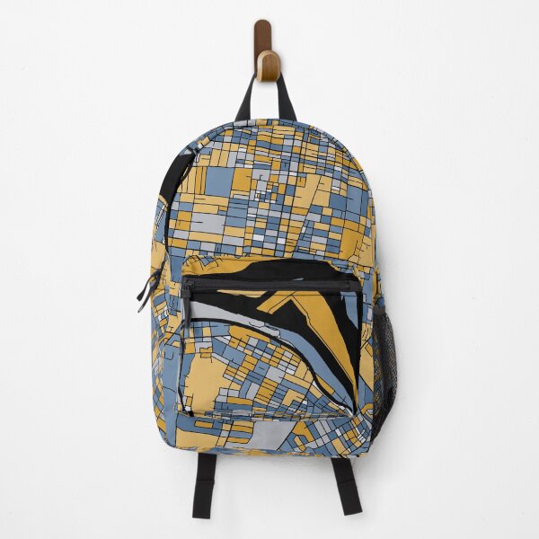Item preview, Louisville Map Pattern in Blue & Gold designed and sold by PatternMaps.