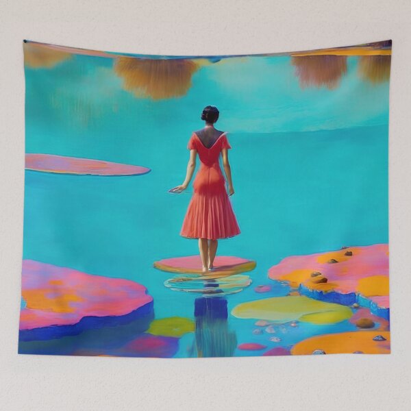 Item preview, Lady of the Lake Painting designed and sold by druidwolfart.