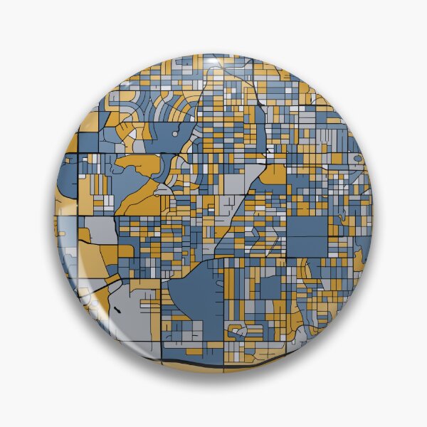 Item preview, Omaha Map Pattern in Blue & Gold designed and sold by PatternMaps.