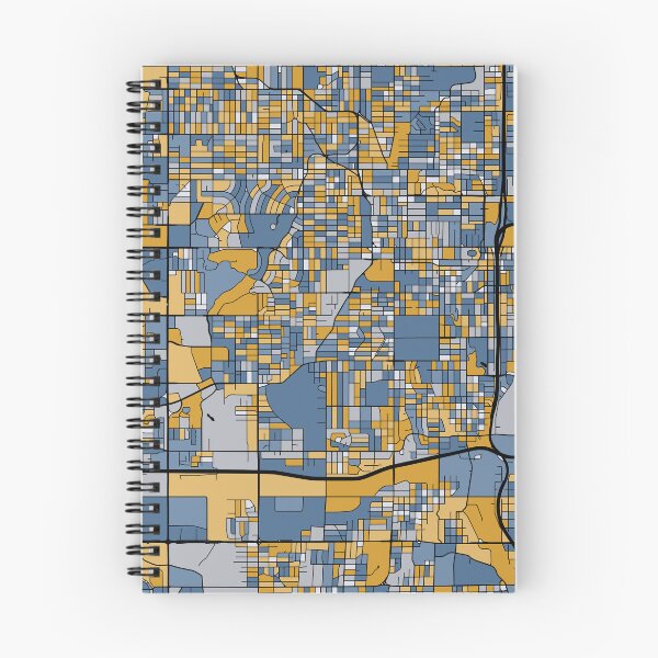 Item preview, Omaha Map Pattern in Blue & Gold designed and sold by PatternMaps.