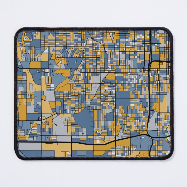Item preview, Omaha Map Pattern in Blue & Gold designed and sold by PatternMaps.