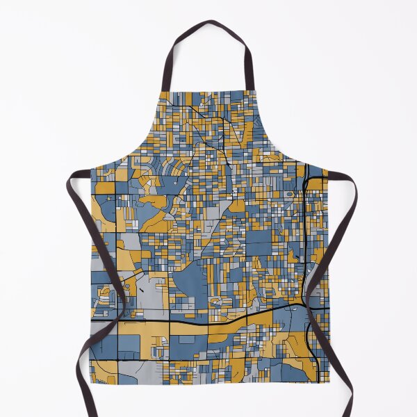 Item preview, Omaha Map Pattern in Blue & Gold designed and sold by PatternMaps.
