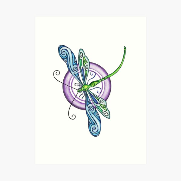 Whimsical Dragonfly Art Print