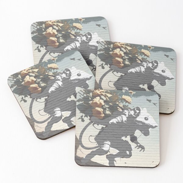 Item preview, Floral Rat Graffiti Art designed and sold by halibutgoatramb.