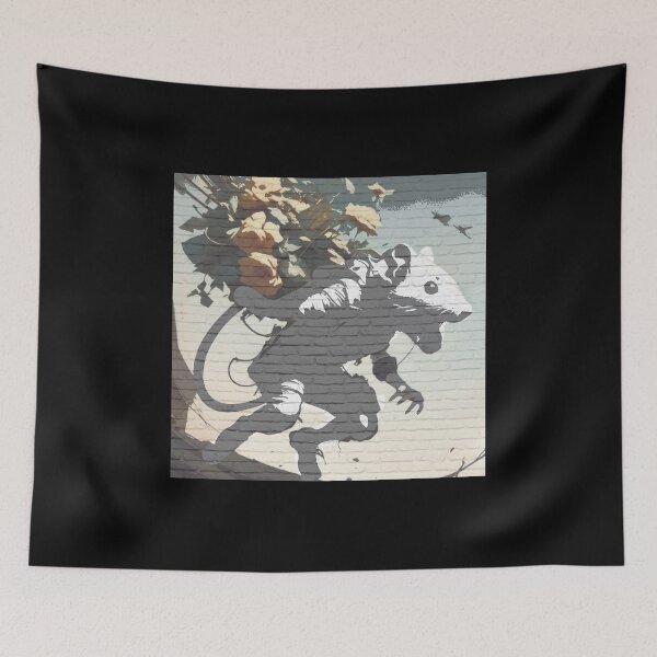 Item preview, Floral Rat Graffiti Art designed and sold by halibutgoatramb.