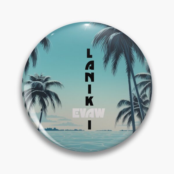 Item preview, Lanikai Beach Oahu Palm Tree Digital Illustration designed and sold by EVAWCollection.