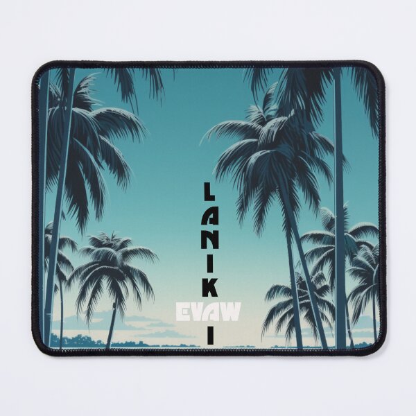 Item preview, Lanikai Beach Oahu Palm Tree Digital Illustration designed and sold by EVAWCollection.