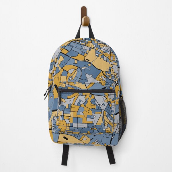 Item preview, Raleigh Map Pattern in Blue & Gold designed and sold by PatternMaps.