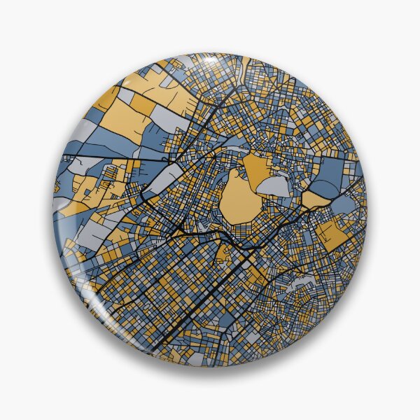 Item preview, Athens Map Pattern in Blue & Gold designed and sold by PatternMaps.