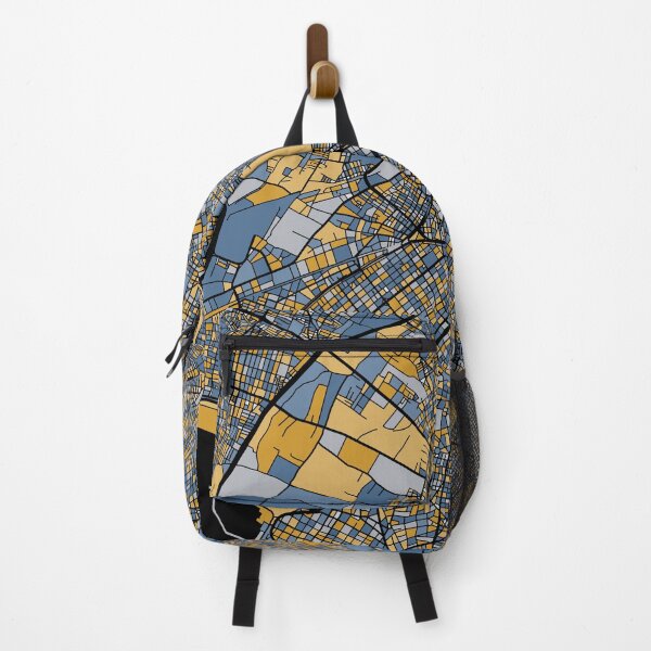 Item preview, Athens Map Pattern in Blue & Gold designed and sold by PatternMaps.