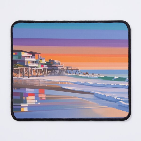 Item preview, Zuma Beach Malibu California Surf Modern Digital Illustration designed and sold by EVAWCollection.