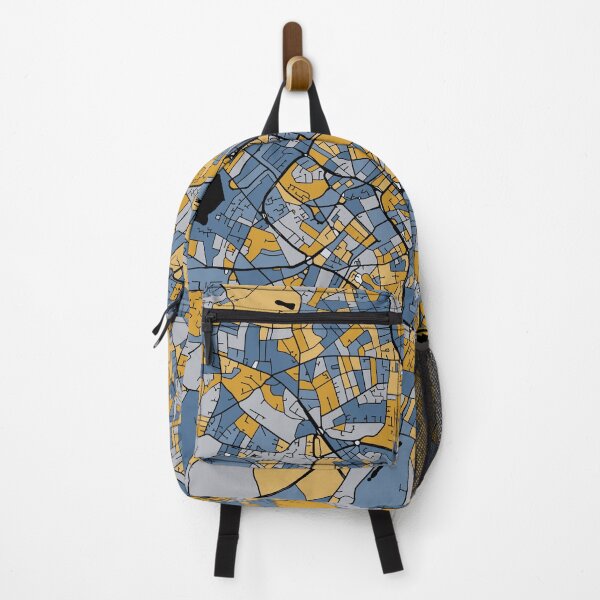 Item preview, Birmingham Map Pattern in Blue & Gold designed and sold by PatternMaps.