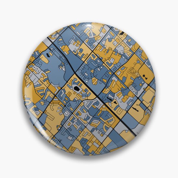 Item preview, Brampton Map Pattern in Blue & Gold designed and sold by PatternMaps.