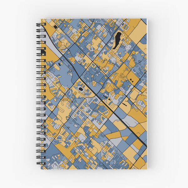 Item preview, Brampton Map Pattern in Blue & Gold designed and sold by PatternMaps.