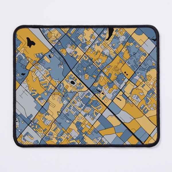 Item preview, Brampton Map Pattern in Blue & Gold designed and sold by PatternMaps.