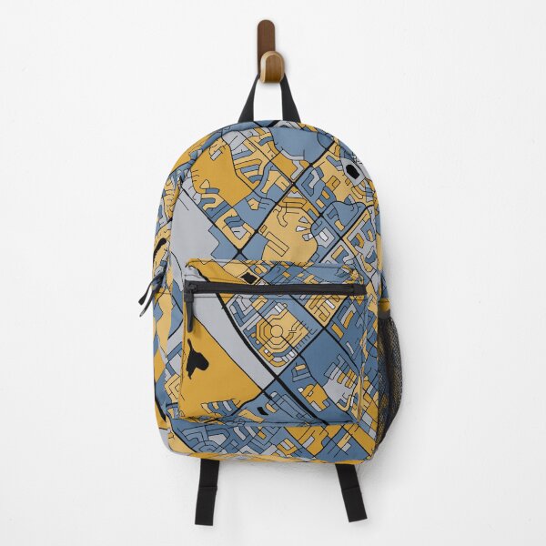 Item preview, Brampton Map Pattern in Blue & Gold designed and sold by PatternMaps.