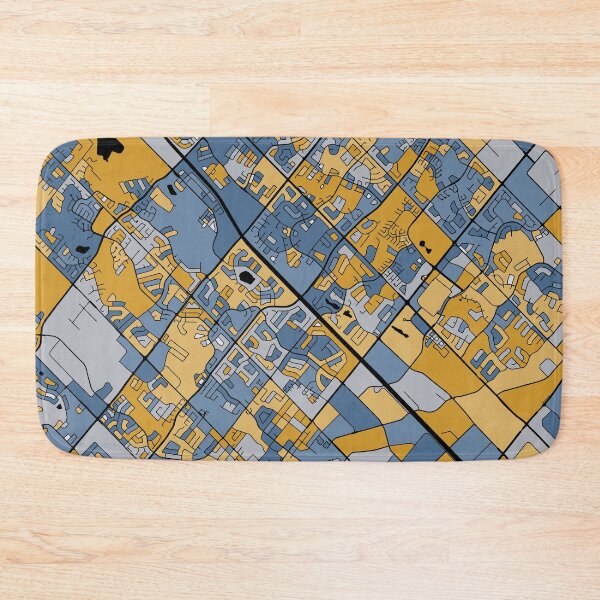 Item preview, Brampton Map Pattern in Blue & Gold designed and sold by PatternMaps.