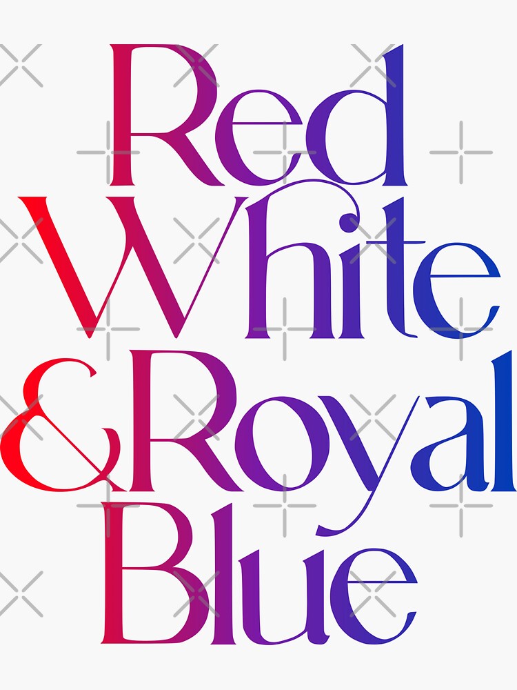 Red,white and royal blue logo,RWRB movie | Sticker