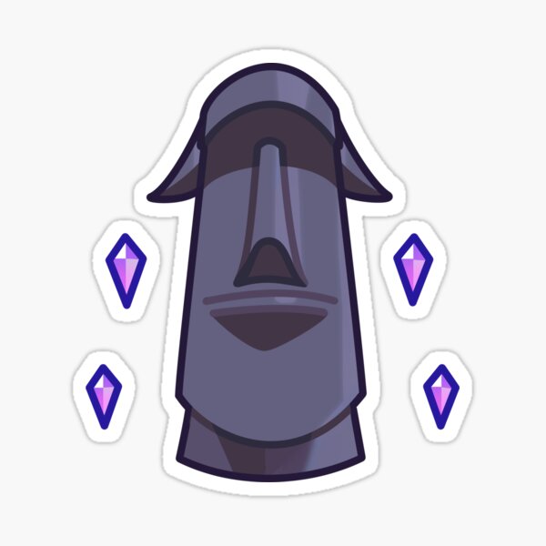 Moai Stone FACE Sticker for Sale by 9DesignArt