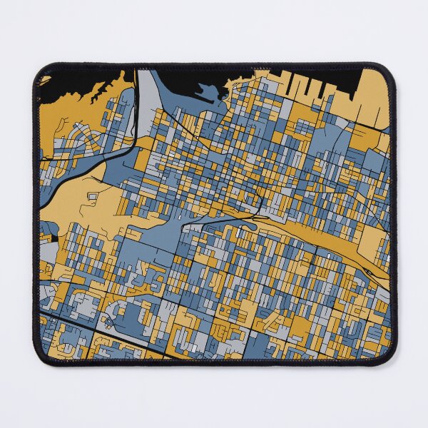 Item preview, Hamilton Map Pattern in Blue & Gold designed and sold by PatternMaps.