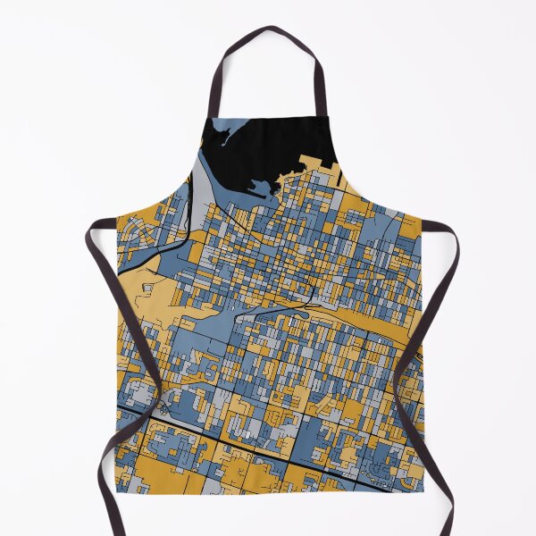 Item preview, Hamilton Map Pattern in Blue & Gold designed and sold by PatternMaps.