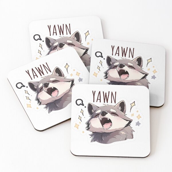 Item preview, Tired Raccoon Sticker and T-shirt design by Zeesdesign  designed and sold by ZEESDESIGN.