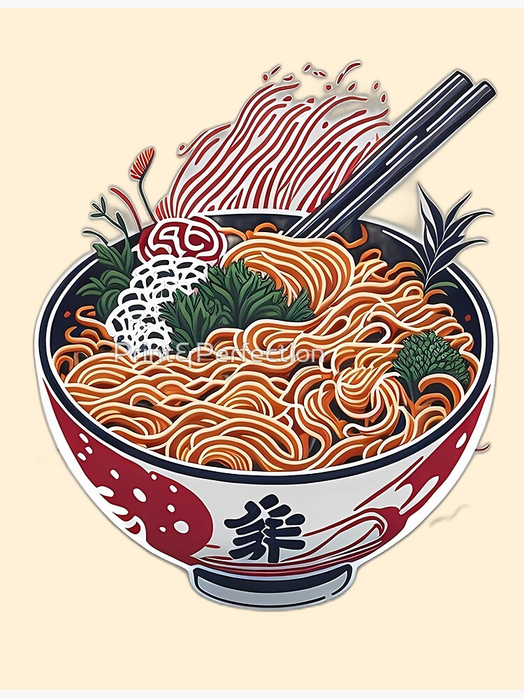 Premium Photo | Anime style tasty ramen ni a bowl on a wooden table  Generated ai